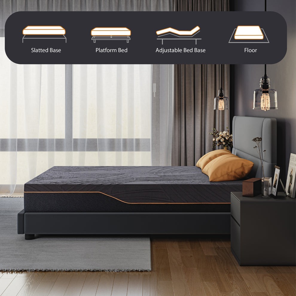 Dyonery Copper Gel Firm Memory Foam Mattress, CertiPUR-US Certified MADE IN USA