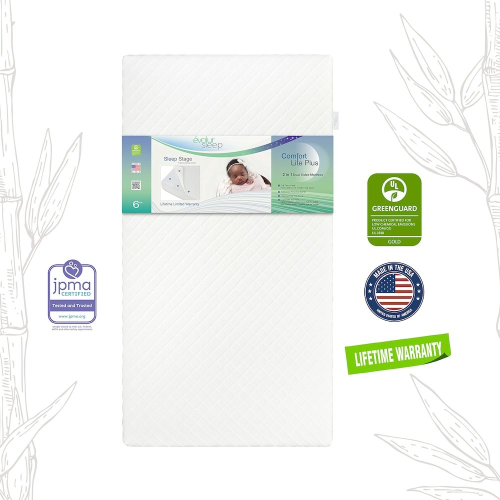 Evolur Sleep, Comfort Lite Plus Fiber Crib And Toddler Mattress I…