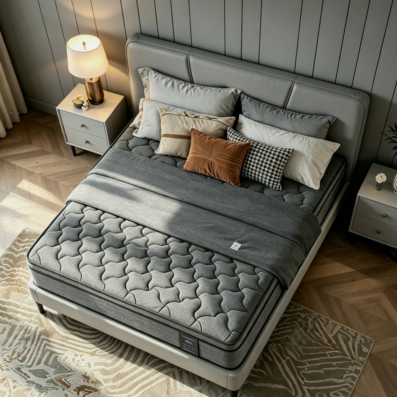 MRH 12-Inch Gel Memory Foam Mattress Twin Full Queen King Hybrid Mattress black