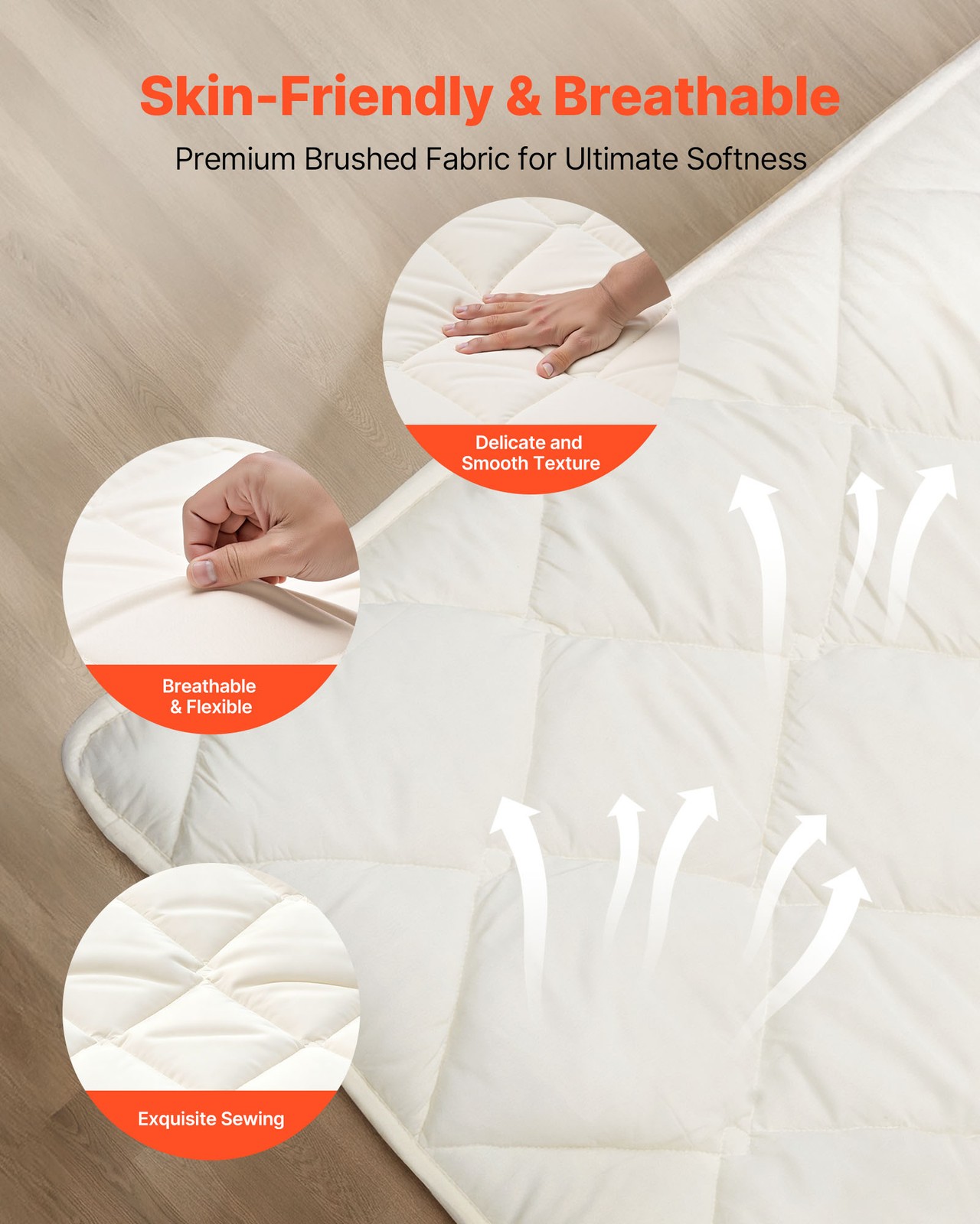 VEVOR Japanese Tatami Mattress Queen Foldable Futon Mat with Storage Bag White