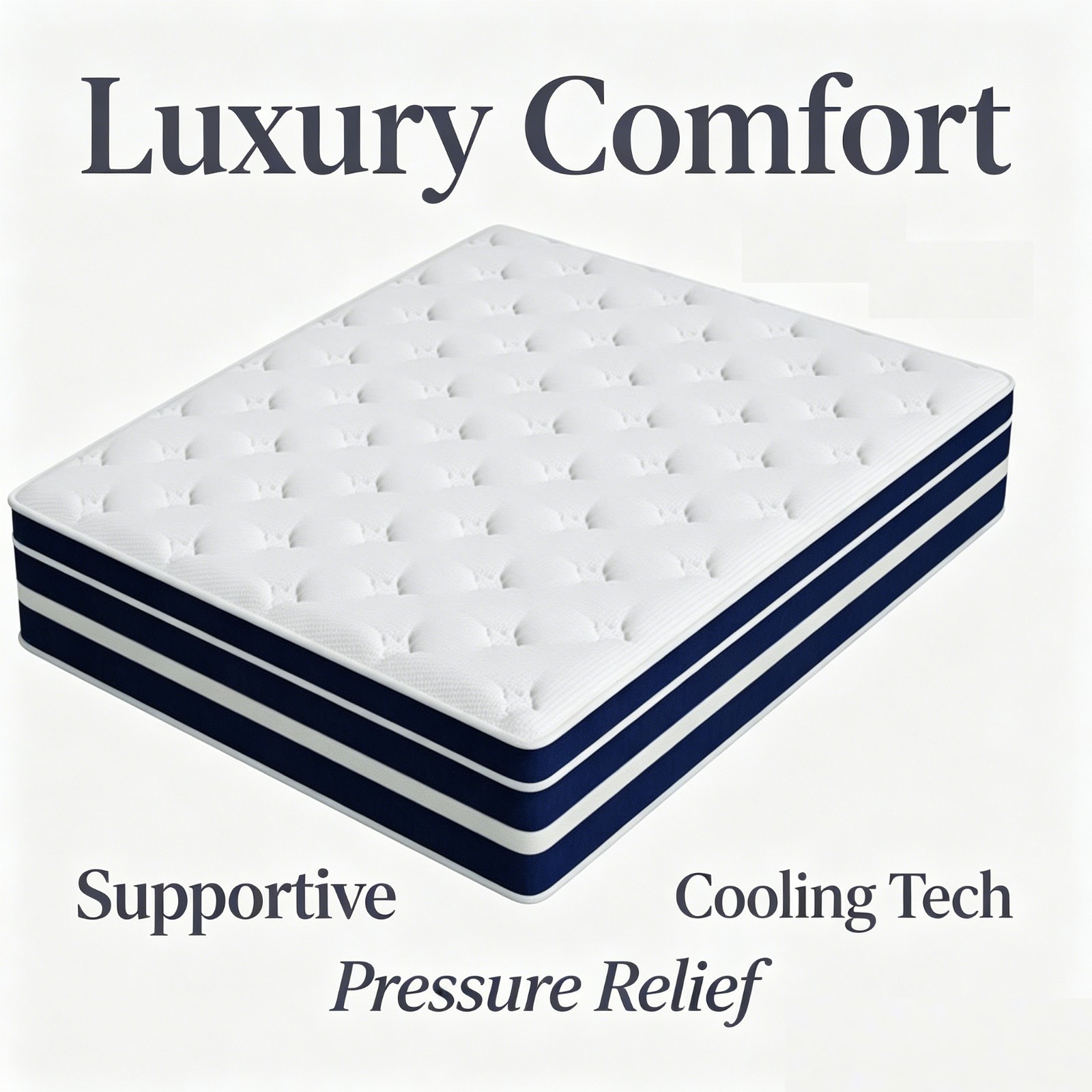 12″ Gel Memory Foam Mattress Hybrid Spring Twin Full Queen King Bed In A Box US