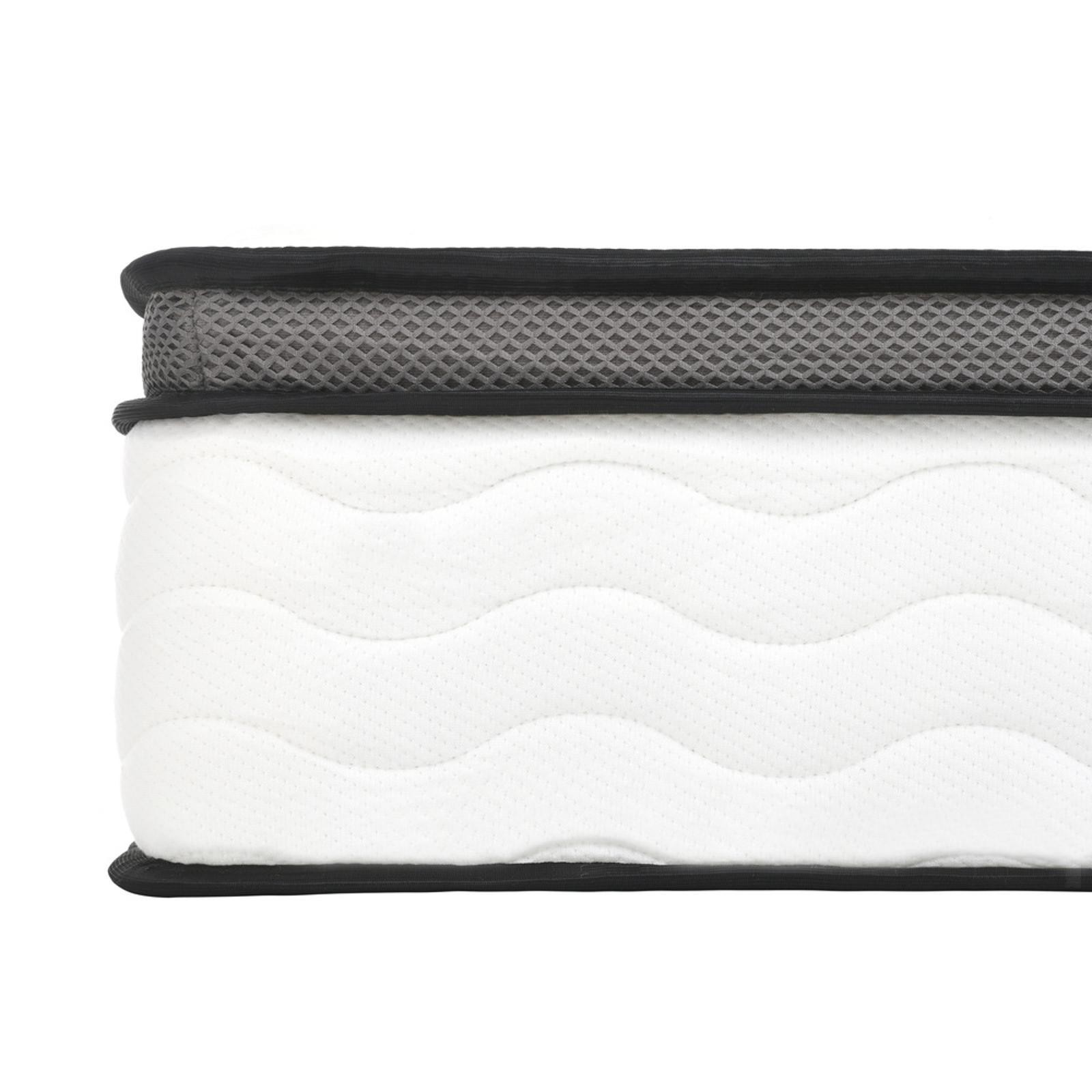 12 Inch Queen Hybrid Mattress with Bamboo Cover, Memory Foam & Pocket Coils