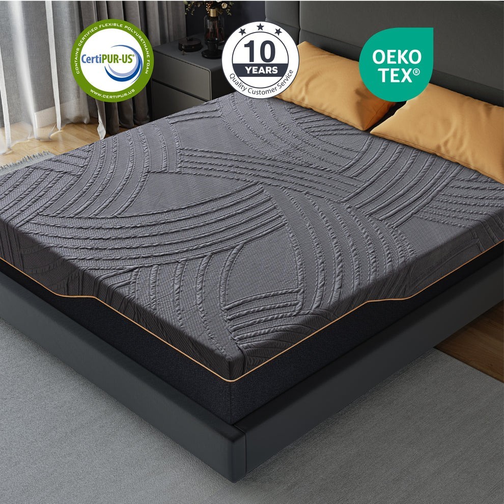 Dyonery Copper Gel Firm Memory Foam Mattress, CertiPUR-US Certified MADE IN USA