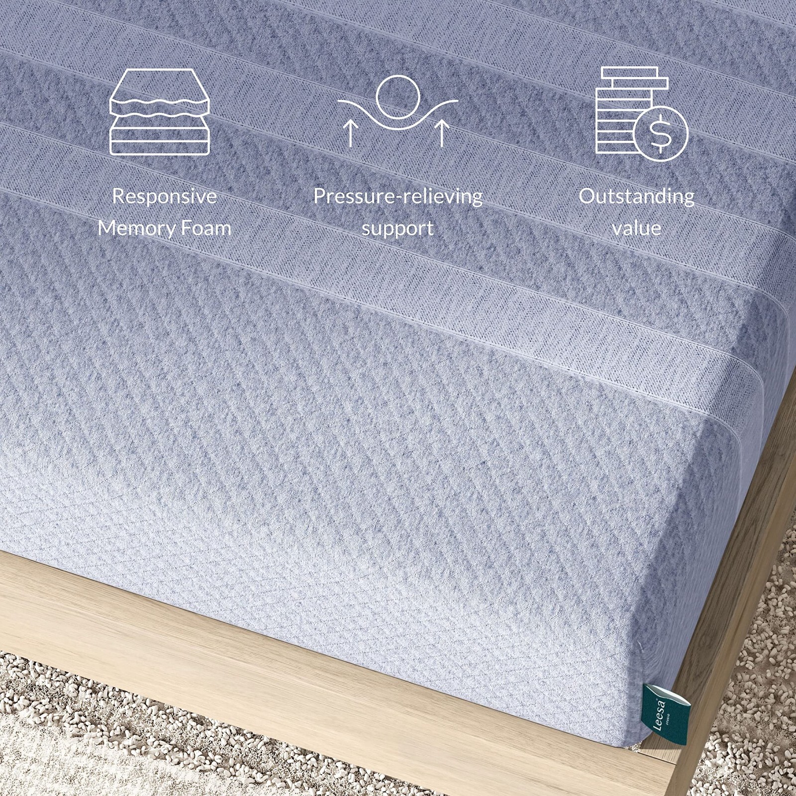 The Leesa Studio 10″ Queen Mattress is sleekly designed