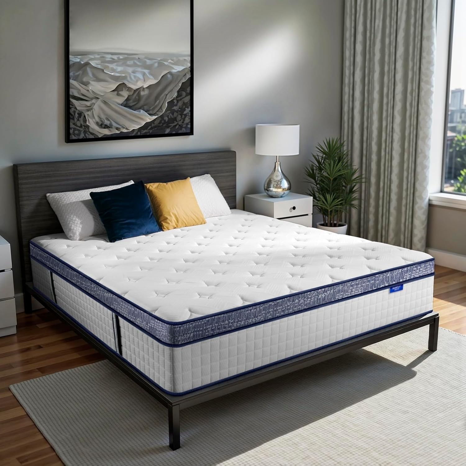 King Size Mattress (High-End Upgraded) Hotel-Level Luxury 16 Inch Hybrid King Ma