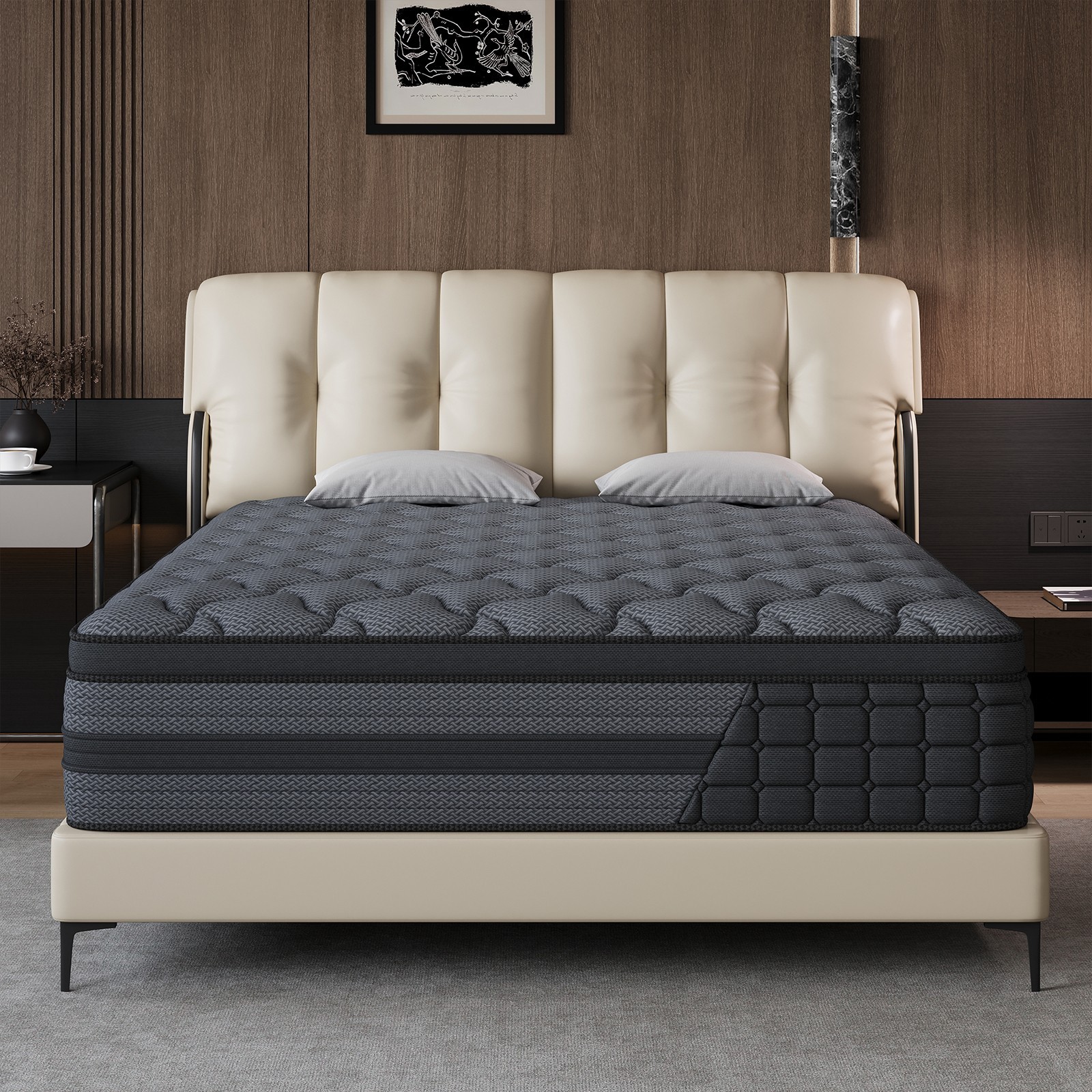 8″10″12″14″ Twin Full Queen King Size Mattress in a Box Hybrid Spring MemoryFoam