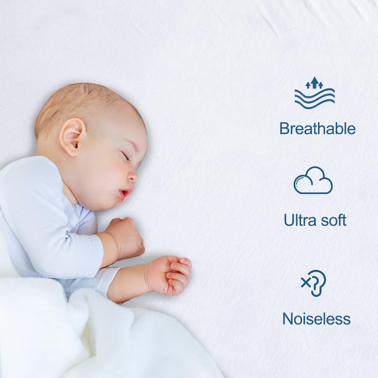 SPRINGSPIRIT Full Size Waterproof Mattress Protector, Full, White