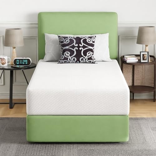 10″ Twin Gel Memory Foam Mattress – Medium Firm, Pressure Relief, Cooling, Washa
