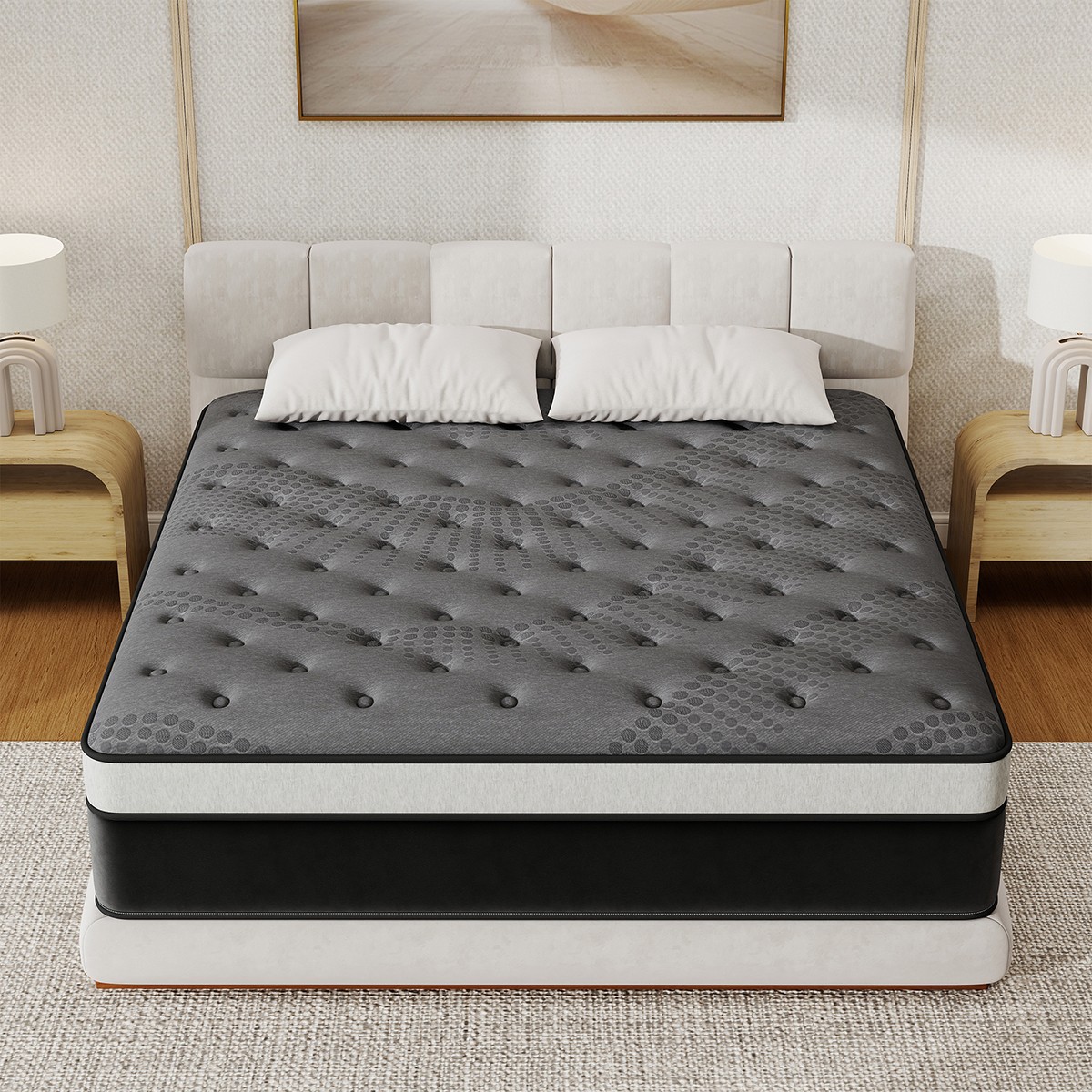 12″ Twin Hybrid Mattress Pocket Spring Gel Memory Foam Medium Firm Bed in a Box