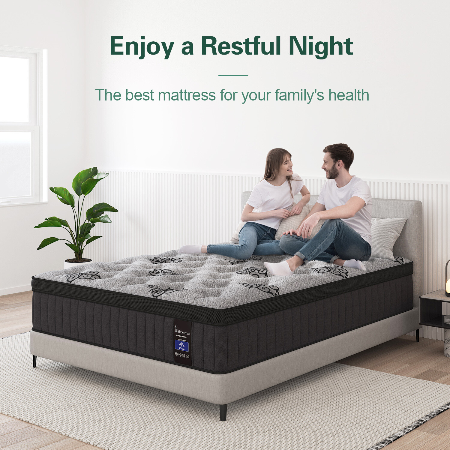 12″14″ Twin Full Queen King Size Mattress in a Box Hybrid Spring Gel Memory Foam