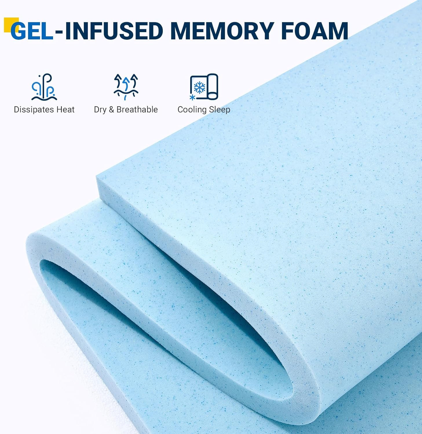 10″ Gel Memory Foam Queen Mattress – Medium Firm for Back Pain Relief