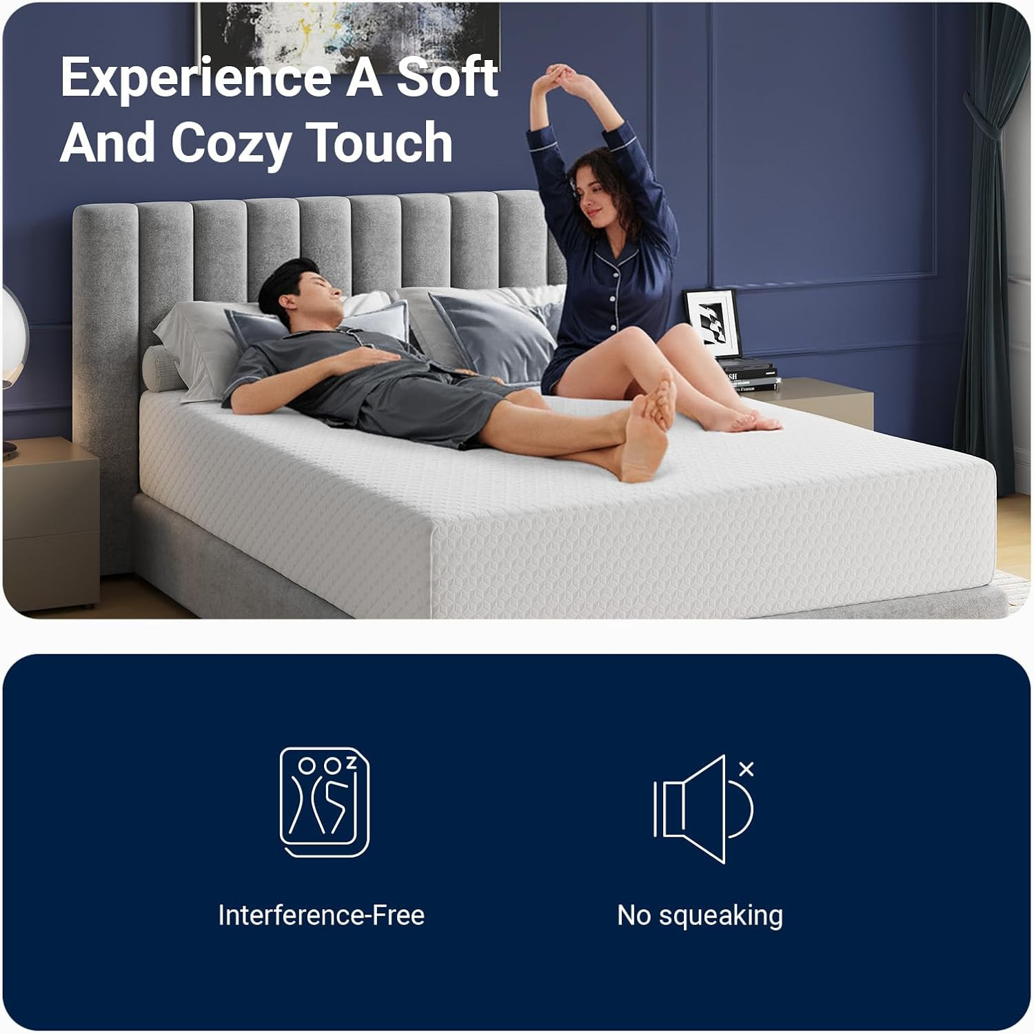 Queen Mattress, 12 Inch Queen Memory Foam Mattress in a Box for Refresh Sleep &