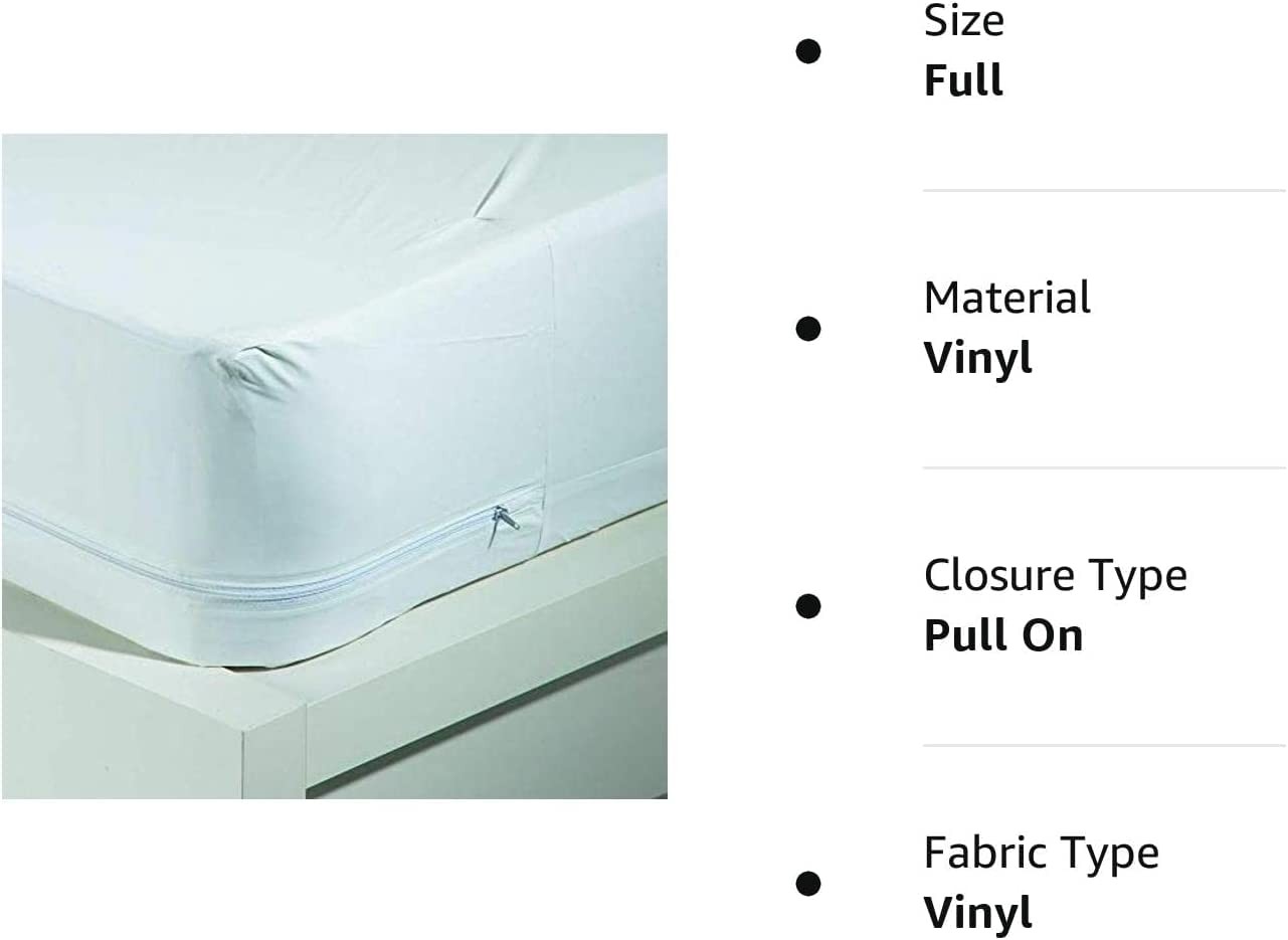 Home Expressions 4Gauge Vinyl Plastic Twin 76″ x 39″ x 11.5″ Deep, White