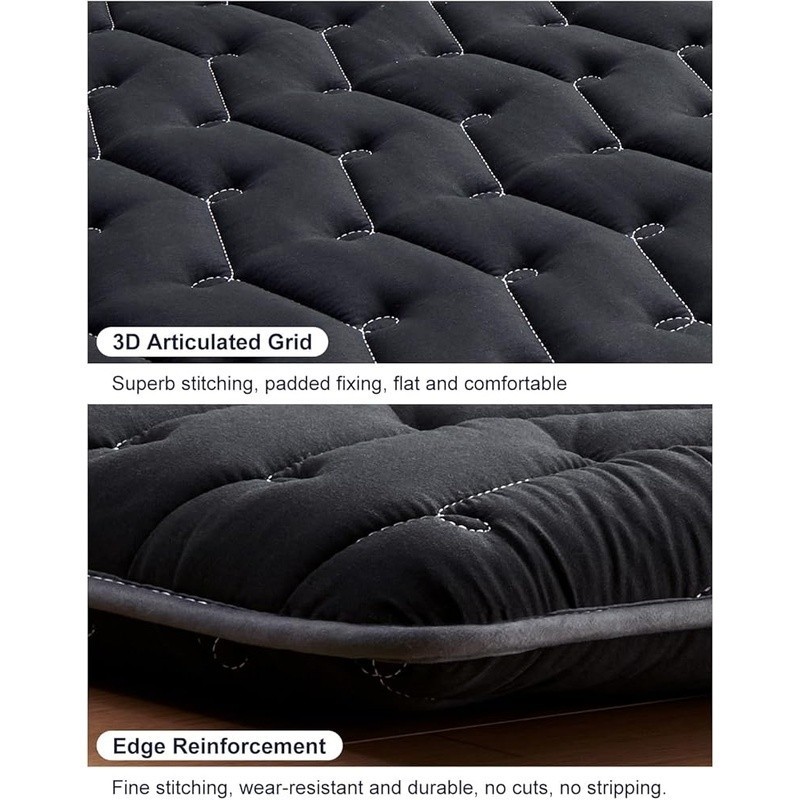 9 Layer Futon Mattress High Density Foam Floor Sleeping Pad Portable Use