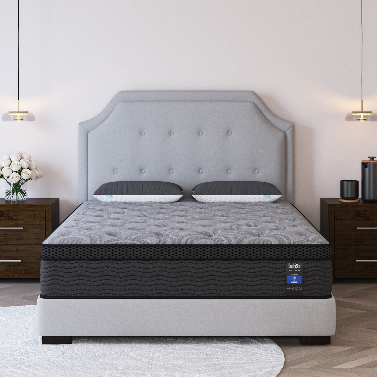 9″14″ Twin Full Queen King Size Mattress in a Box Hybrid Spring Gel Memory Foam
