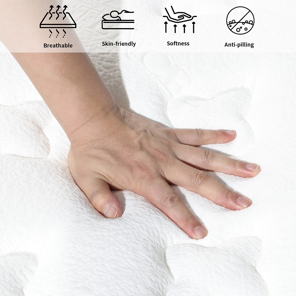 10/12/14 Inch Twin Full Queen King Mattress Hybrid Spring Memory Foam Bed in box