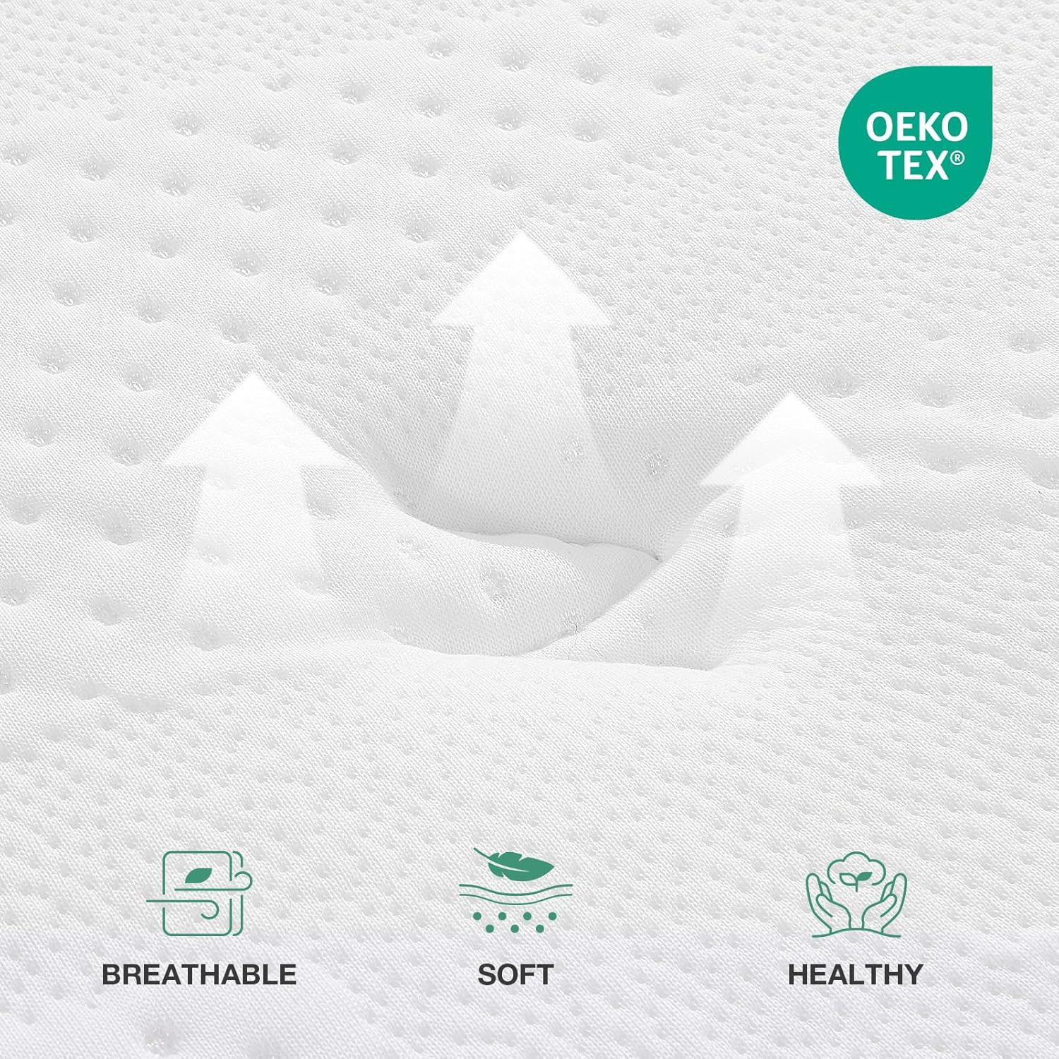 14″ Queen Hybrid Mattress – Gel Memory Foam & Pocket Springs, Medium Firm