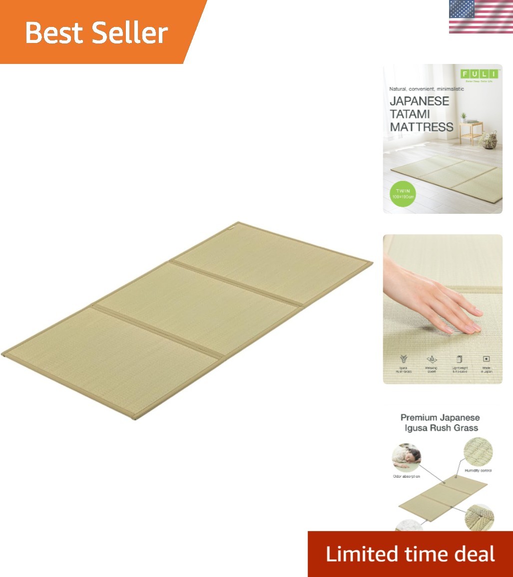 Traditional Hand-Woven Tatami Mattress – Twin Size for Serenity and Comfort