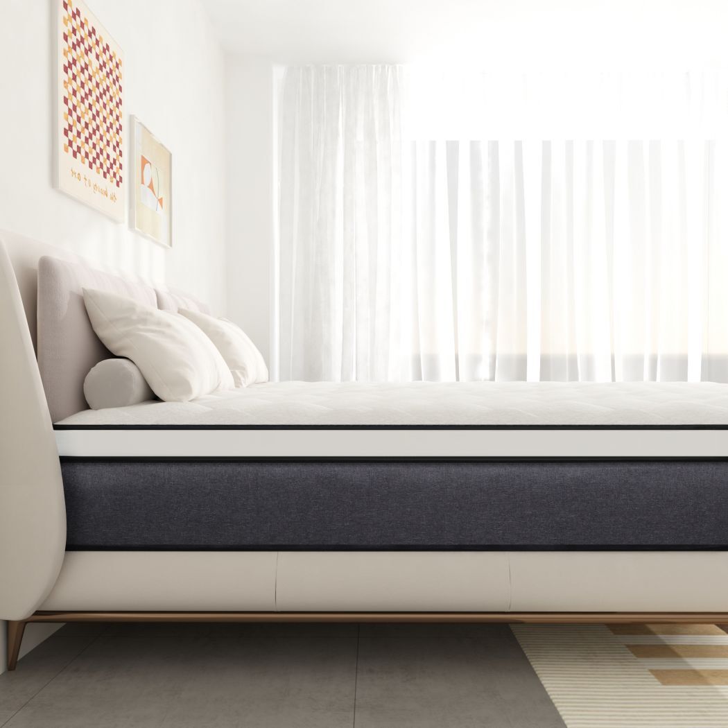 12″/14″ Twin Full Queen King Size Mattress Hybrid Spring Foam White Bed in a Box
