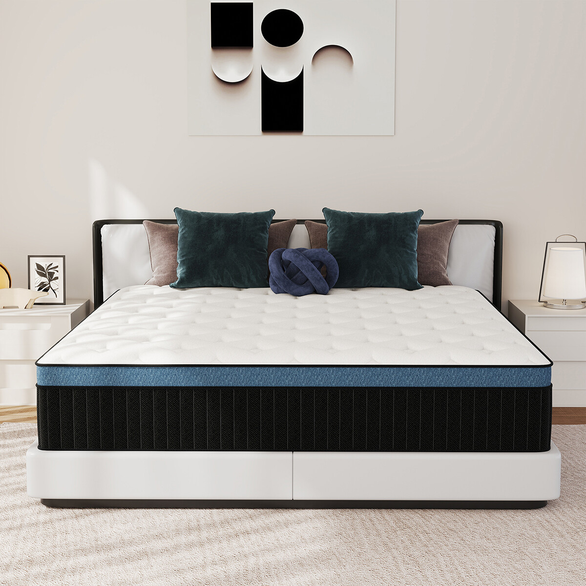 12″ 14″ Gel Memory Foam Pocket Spring Hybrid Mattress Twin Full Queen King Size