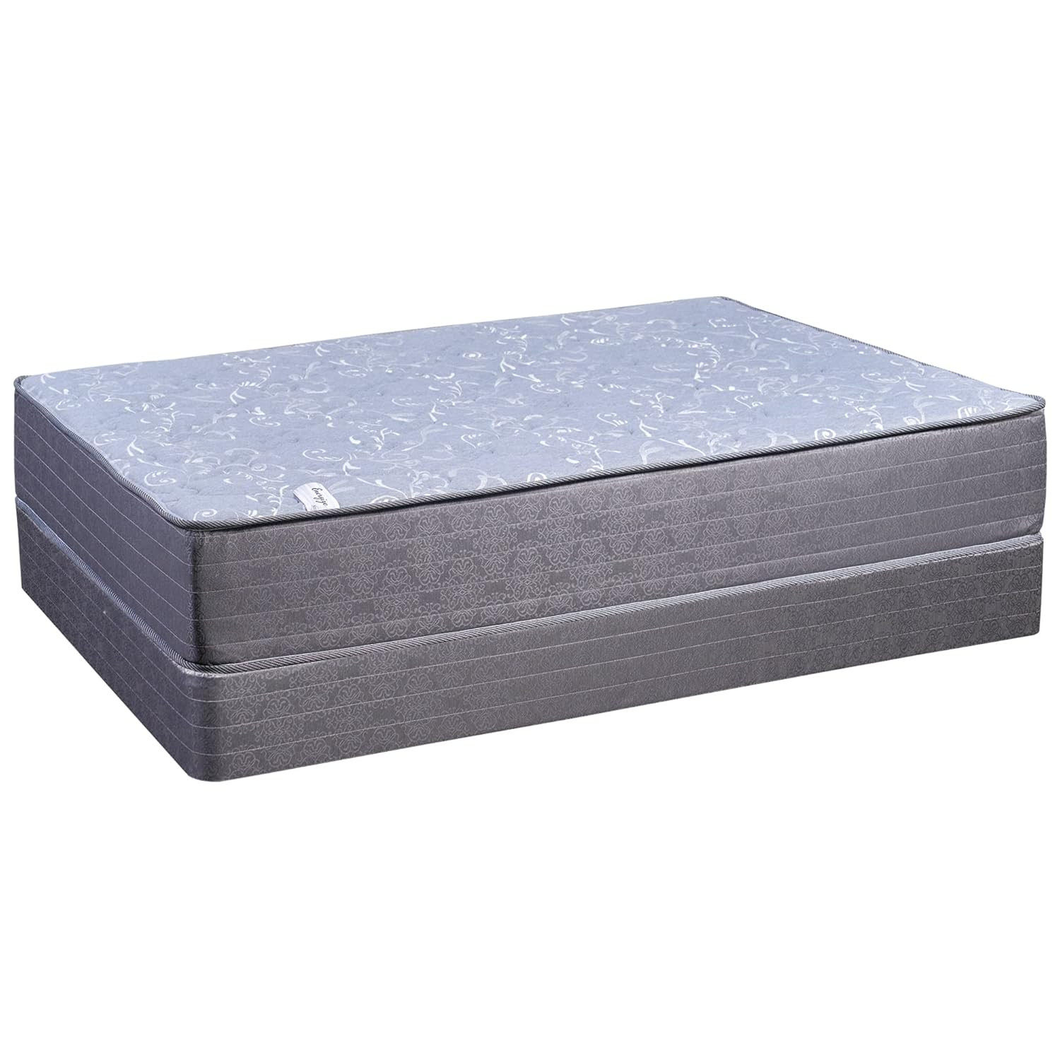 11″ Firm Euro Top Gel Innerspring Mattress & 8″ Wood Box Spring Set, Queen