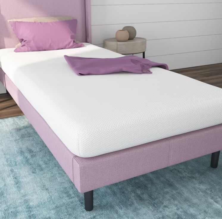 NapQueen Rainbow 5″ Twin, Memory Foam Mattress, White