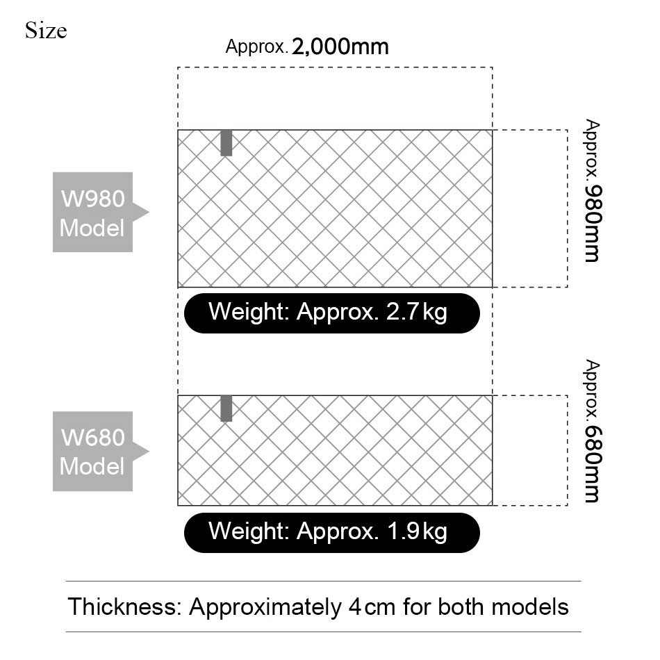 J SLEEP w980 Car Sleeping Mattress – Compact, Lightweight, Made in Japan