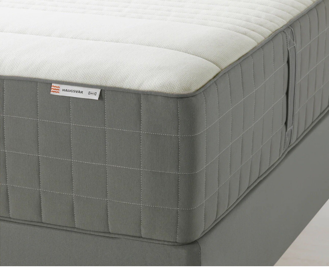 HAUGSVÄR Hybrid mattress, medium firm/dark gray, mattress