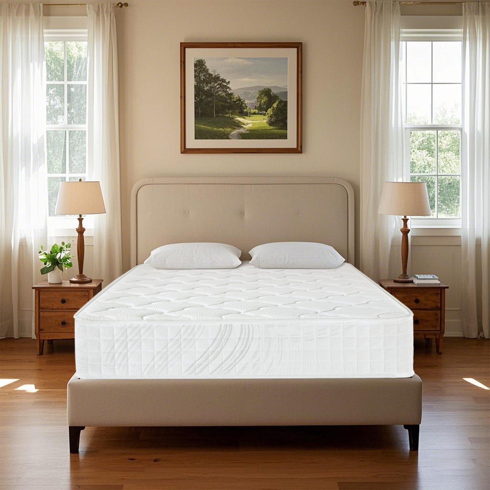10″ 12″ Gel Memory Foam Mattress Hybrid Spring Twin Full Queen King Bed In A Box