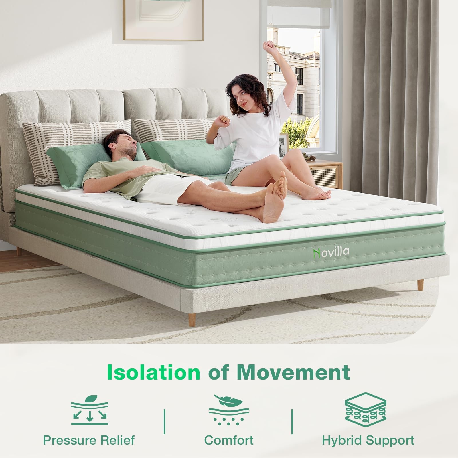 Twin Mattress, 10 Inch Hybrid Mattress in a Box, Gel Inflation Memory Foam wi…