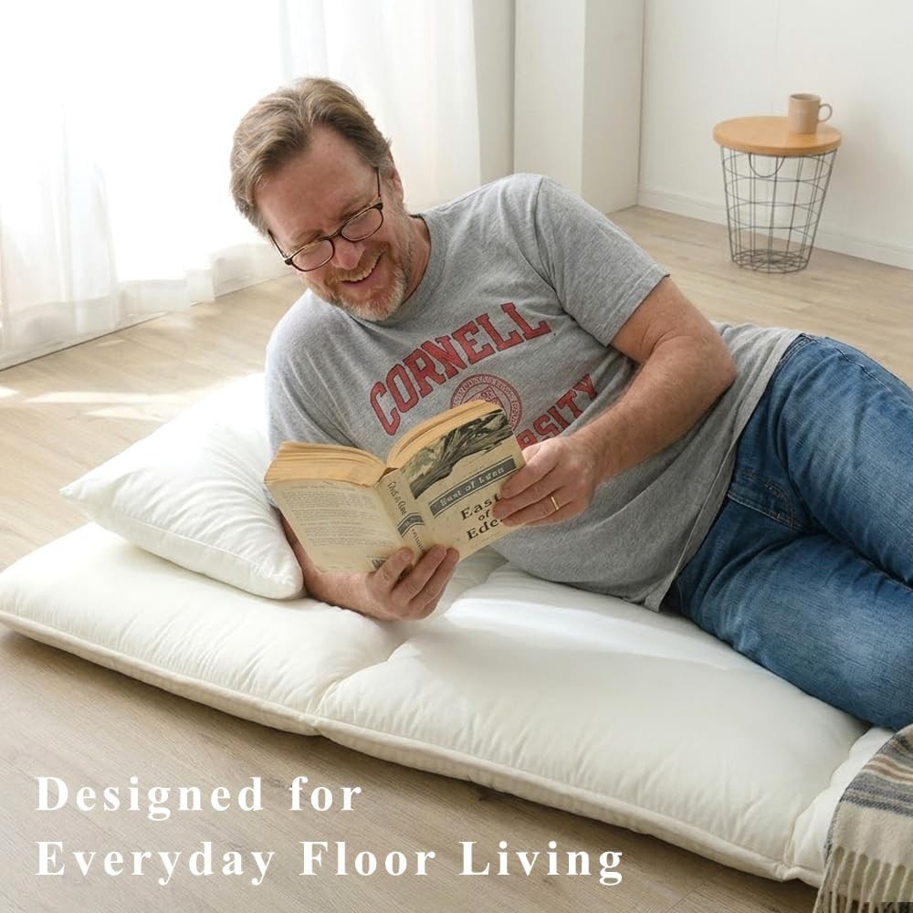Japanese Futon Mattress Twin Shikibuton Firm Even Support – Traditional Batting