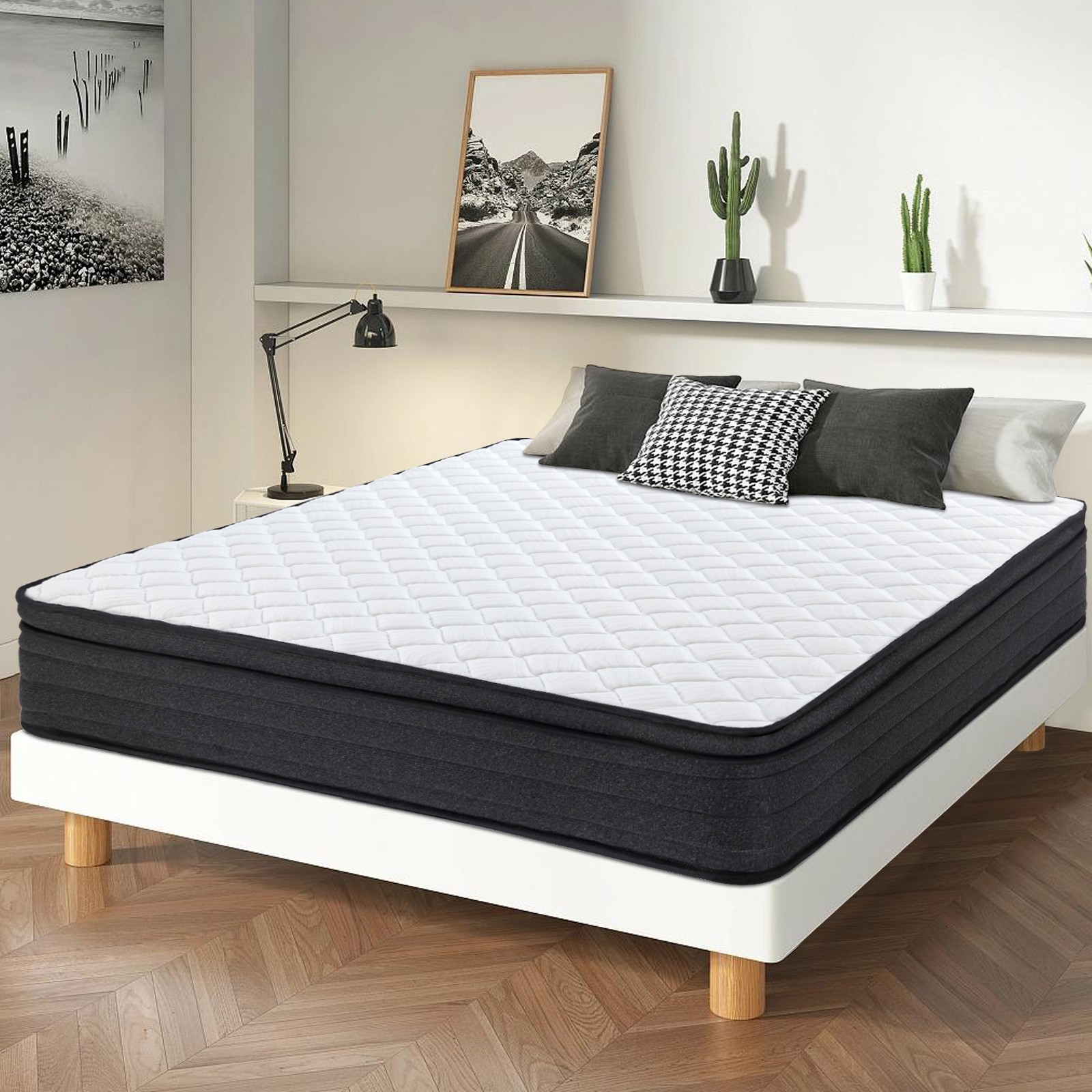 12Inch Twin Full Queen King Size Mattress Hybrid Foam Pocket Coils Bed in a Box
