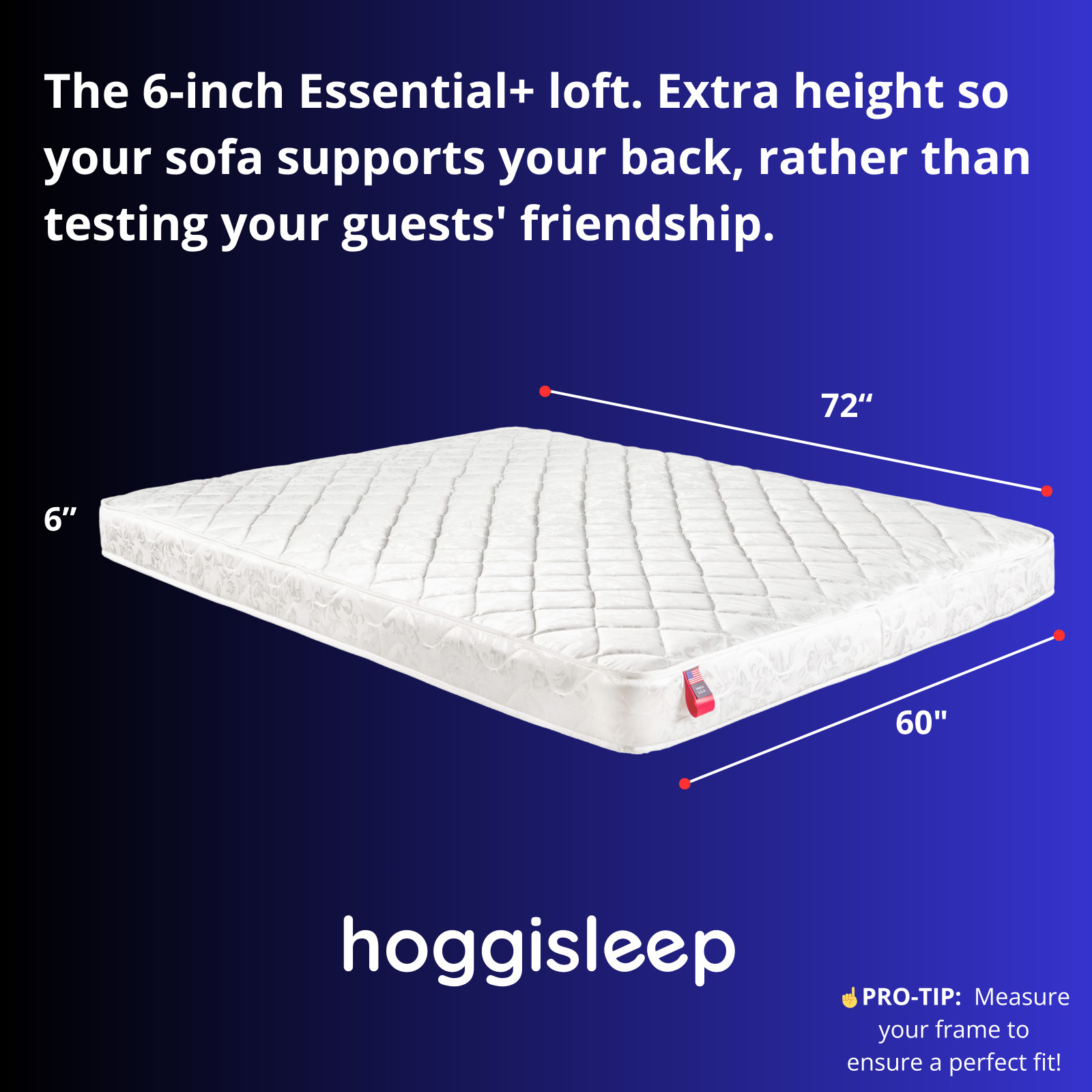 6″ Sleeper Sofa Innersping Mattress – Sizes: Queen, Full, Three-Quarter – hoggi