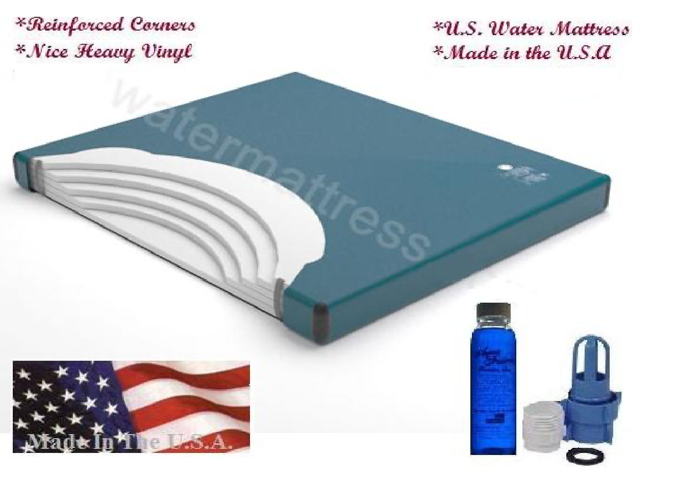 Queen 90% Waveless waterbed mattress for hardside water beds