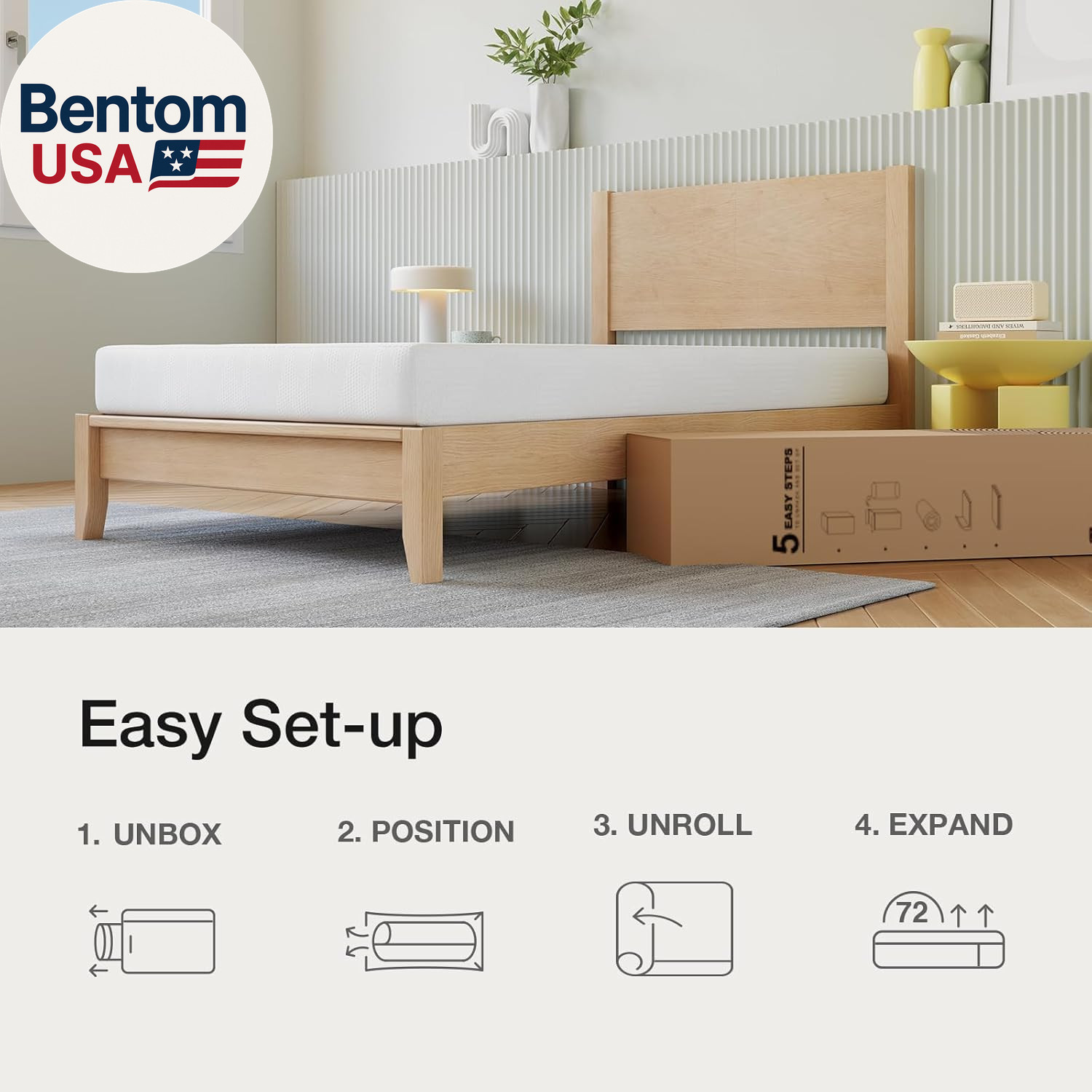 Twin Mattress for Kids, 5 Inch Twin Bed Mattresses in a Box, Gel Memory Foam Mat