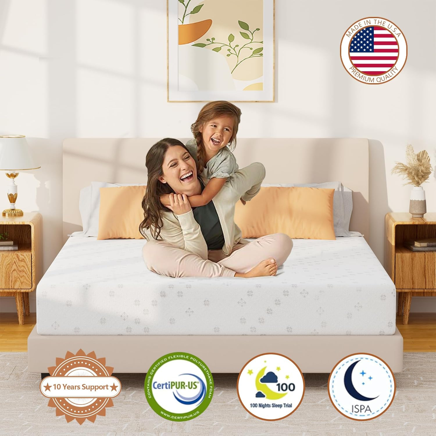 King Mattress 10 Inch Memory Foam Mattress in a Box, Gel Memory Foam or Lumbar S