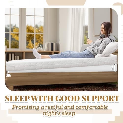 Queen Mattress Wedge 5″ Incline for Acid Reflux, Pain Relief & Snoring Support