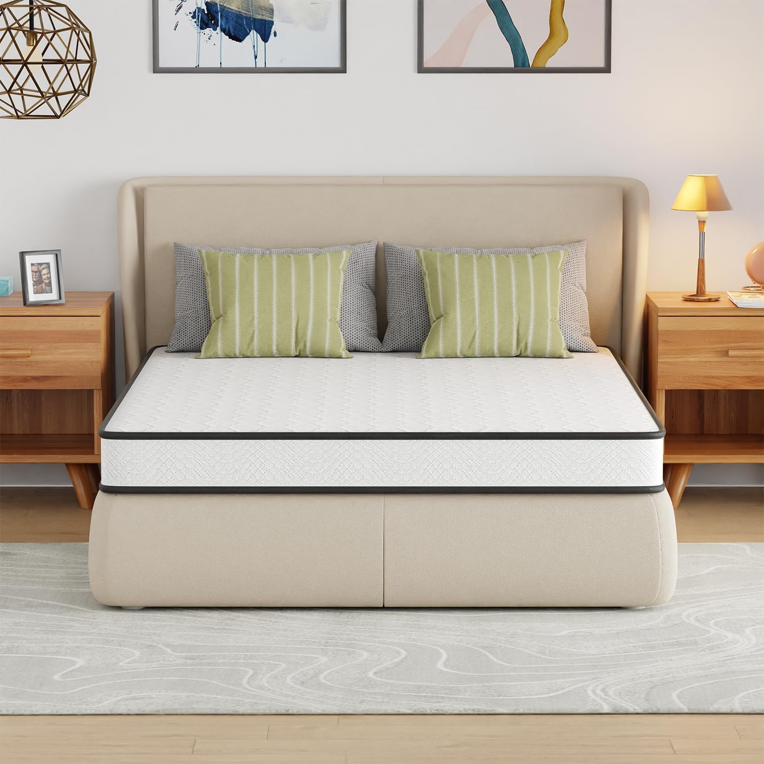 6 Inch Hybrid Mattress – Memory Foam & Innerspring, Medium Firm, CertiPUR-US