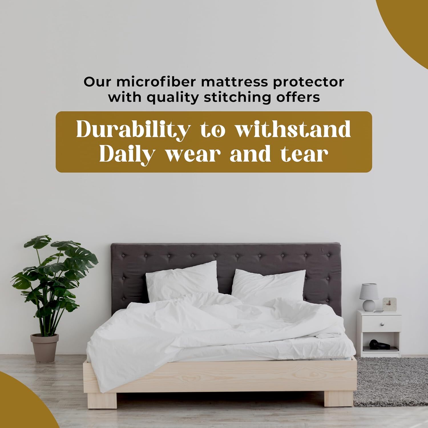Waterproof Mattress Protector – Deep Pocket Fits 8-21” Twin, White
