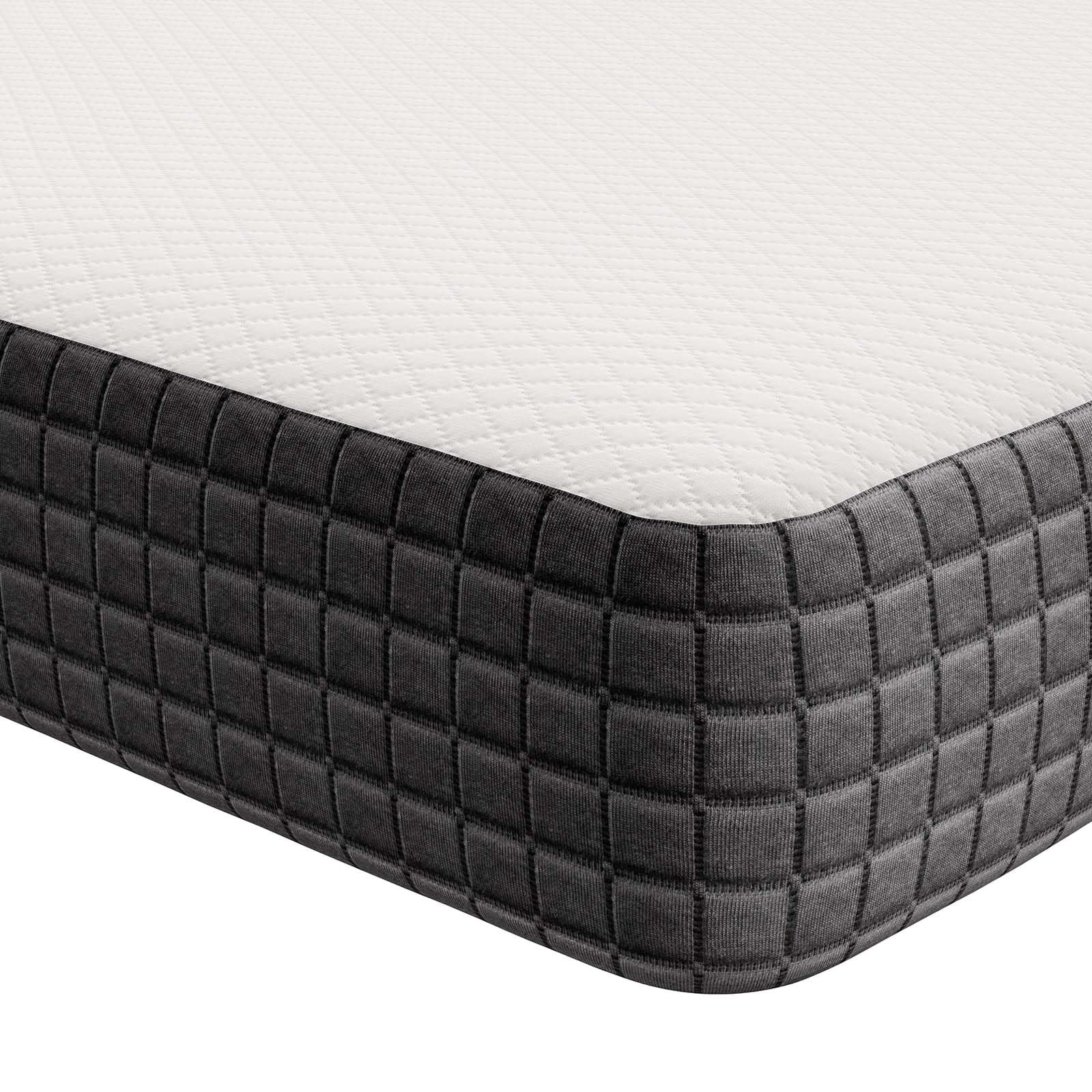 Pemberly Row 6″ Modern Style Memory Foam King Mattress in White