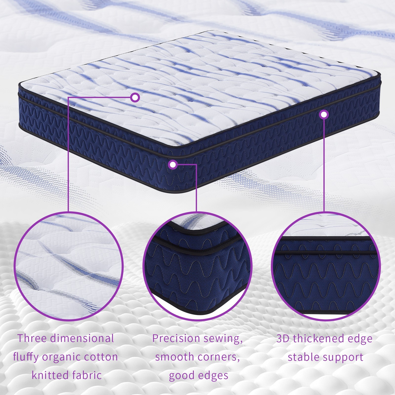 12″ Queen Size Hybrid Mattress With Individually Wrapped Pocket Springs in a Box