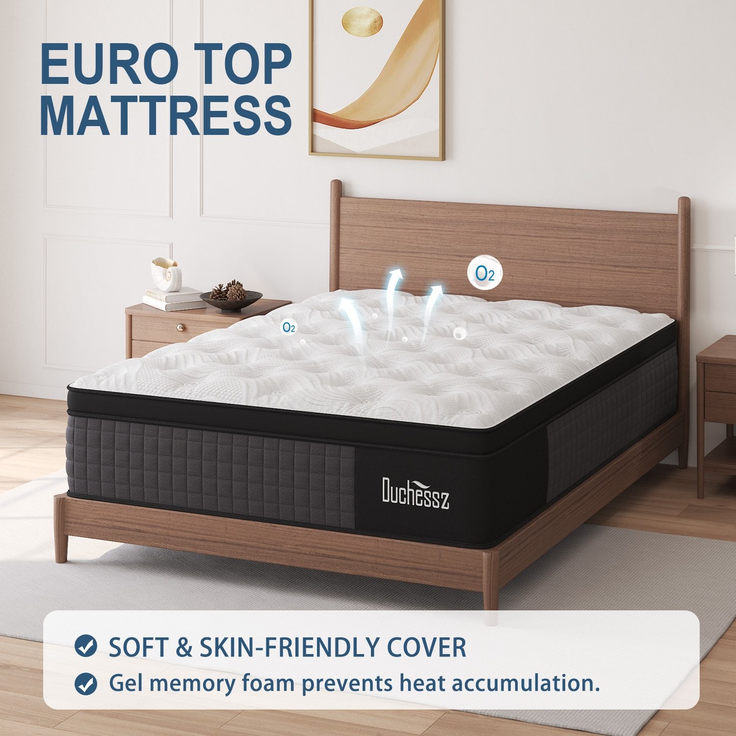10″12″ 14″ Twin Full Queen King Size Gel Memory Foam Spring Mattress In A Box
