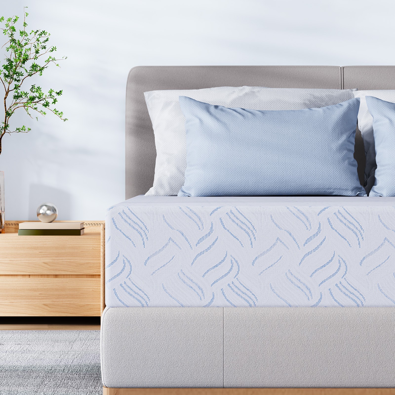 8″ Cooling Gel Memory Foam Mattress California King Size Medium Firm Mattress