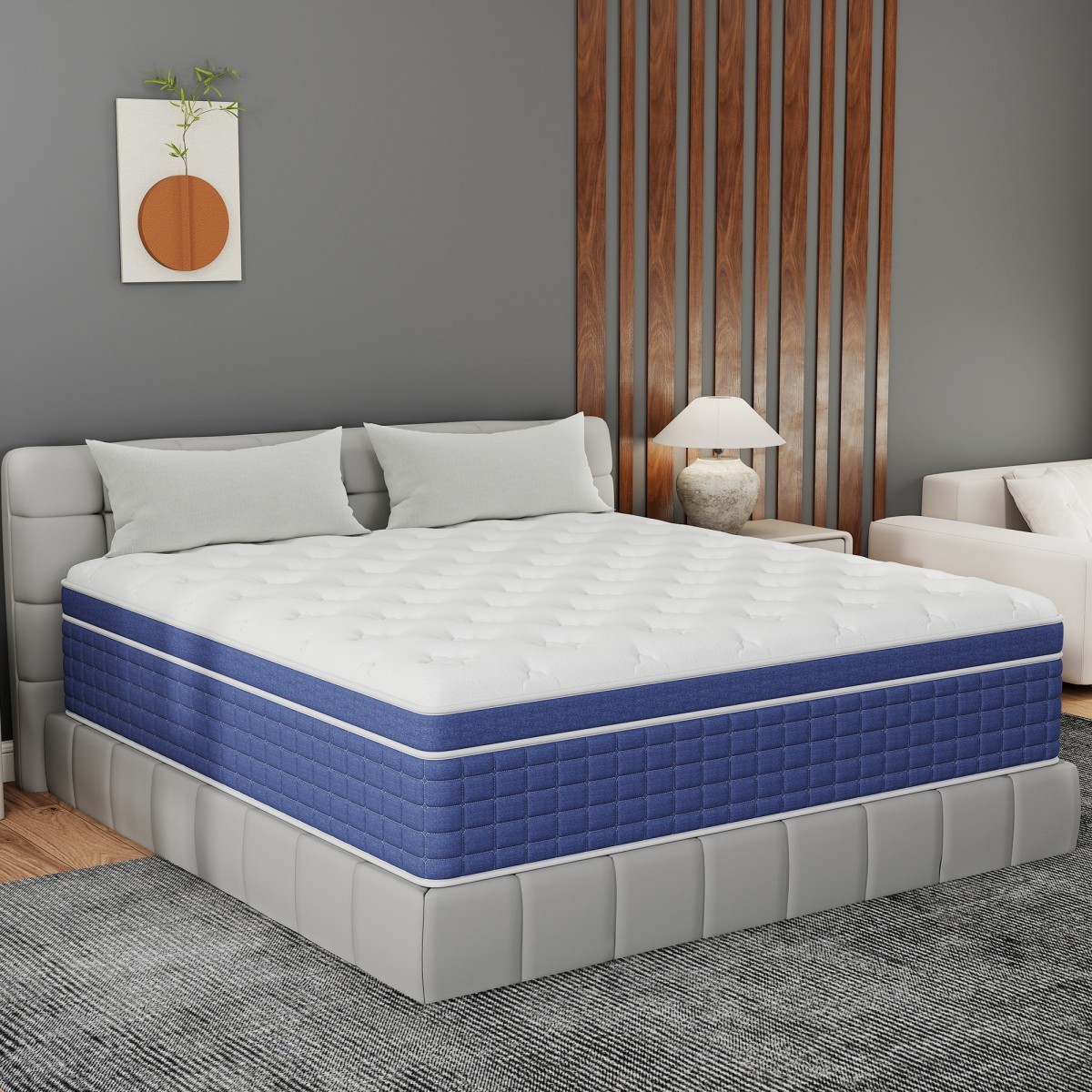 12″ 14″ Hybrid Mattress in a Box Twin Full Queen King Pocket Spring Medium Firm