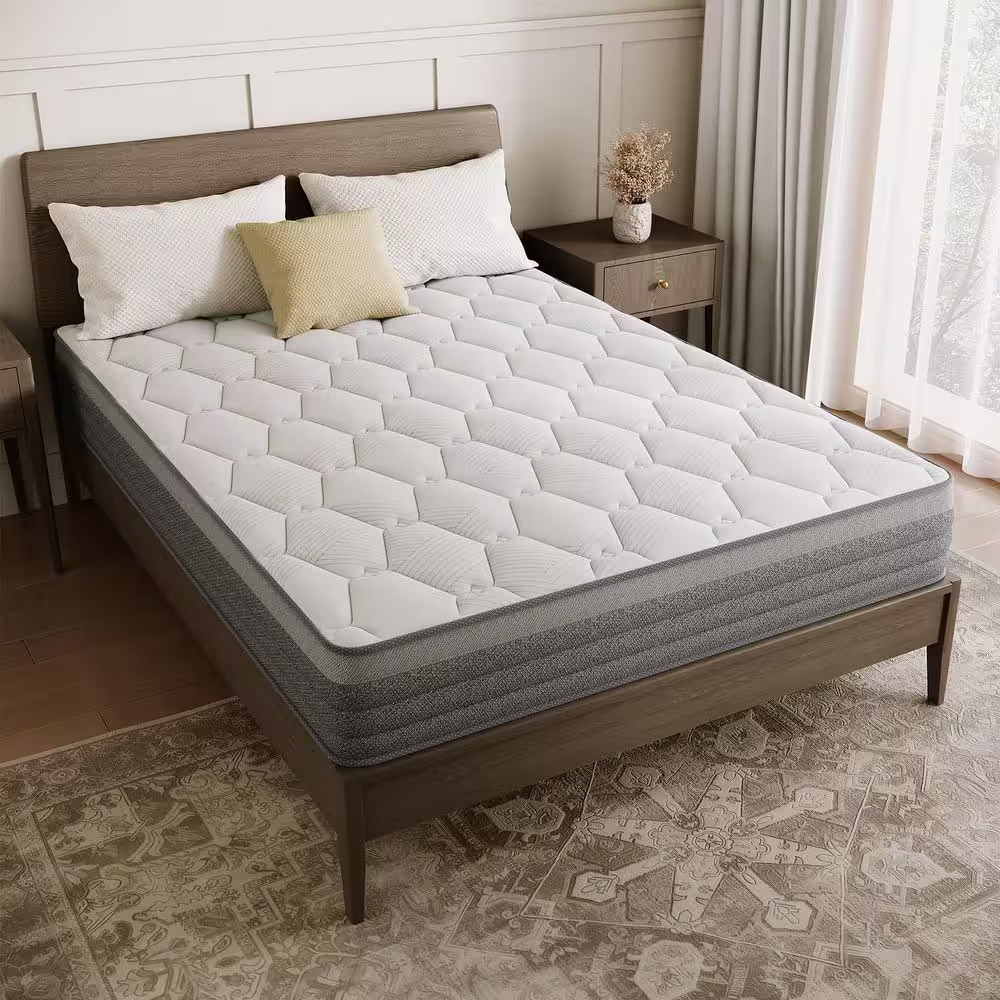 Queen Size Soft Hybrid Gel Memory Foam 10 In. Innerspring Euro Top Support and M