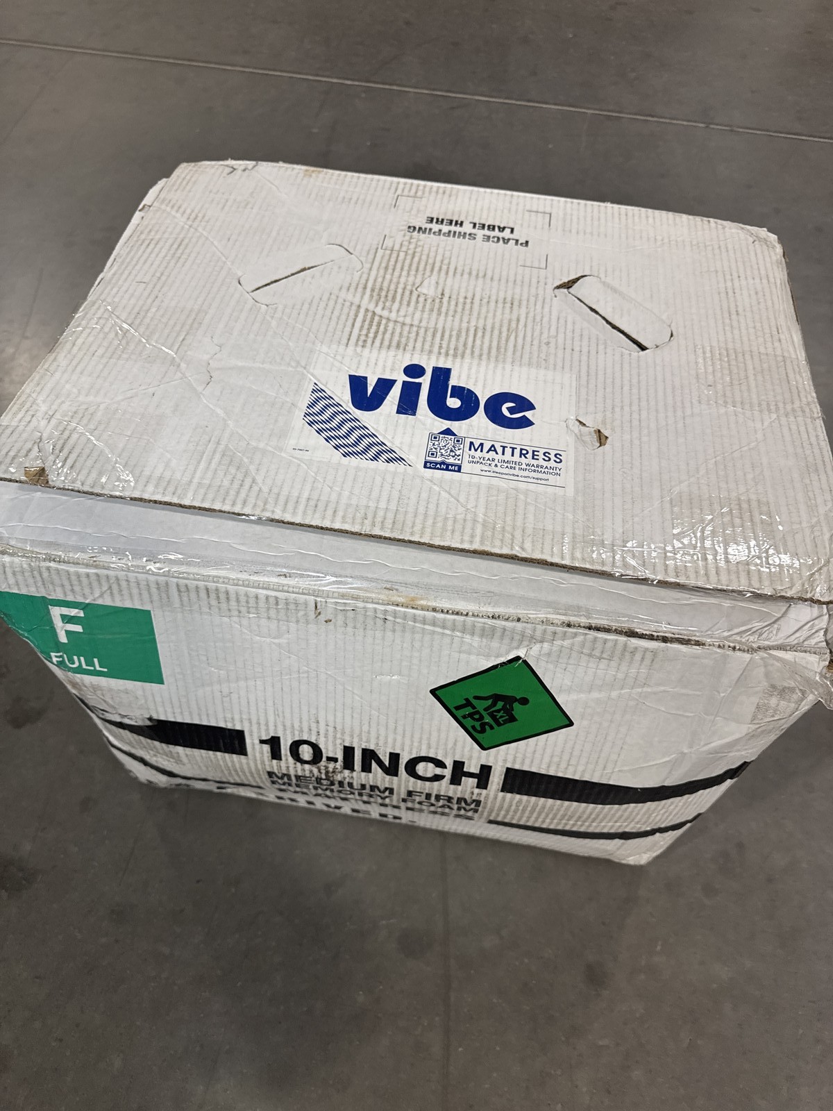 VIBE HEATHER GREY GEL MEMORY FOAM MATTRESS IN BOX 10-INCH FULL – HEATHER GRAY