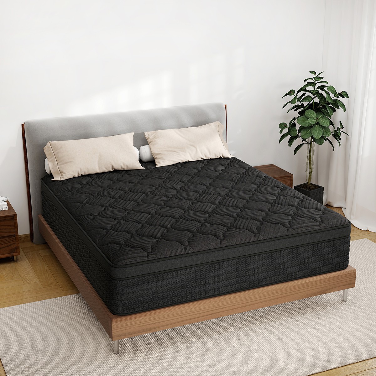 12″14″ Mattress in a Box Pocket Spring Gel Memory Foam Twin Full Queen King Size