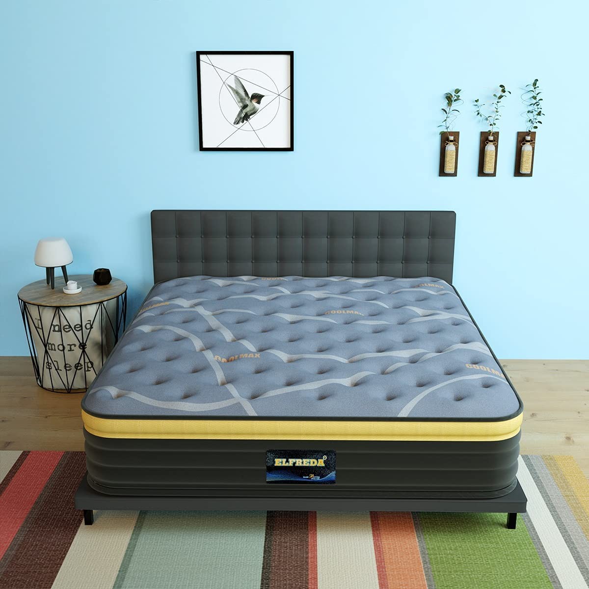 Full Mattress, 12 inch Pillow Top Hybrid Comfy Full Size Mattress in a Bag, H…