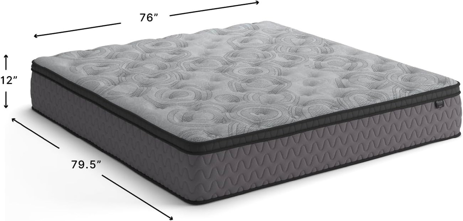 Ashley Augusta2 King Hybrid Mattress 12″ Euro Pillow Top with Gel Memory Foam