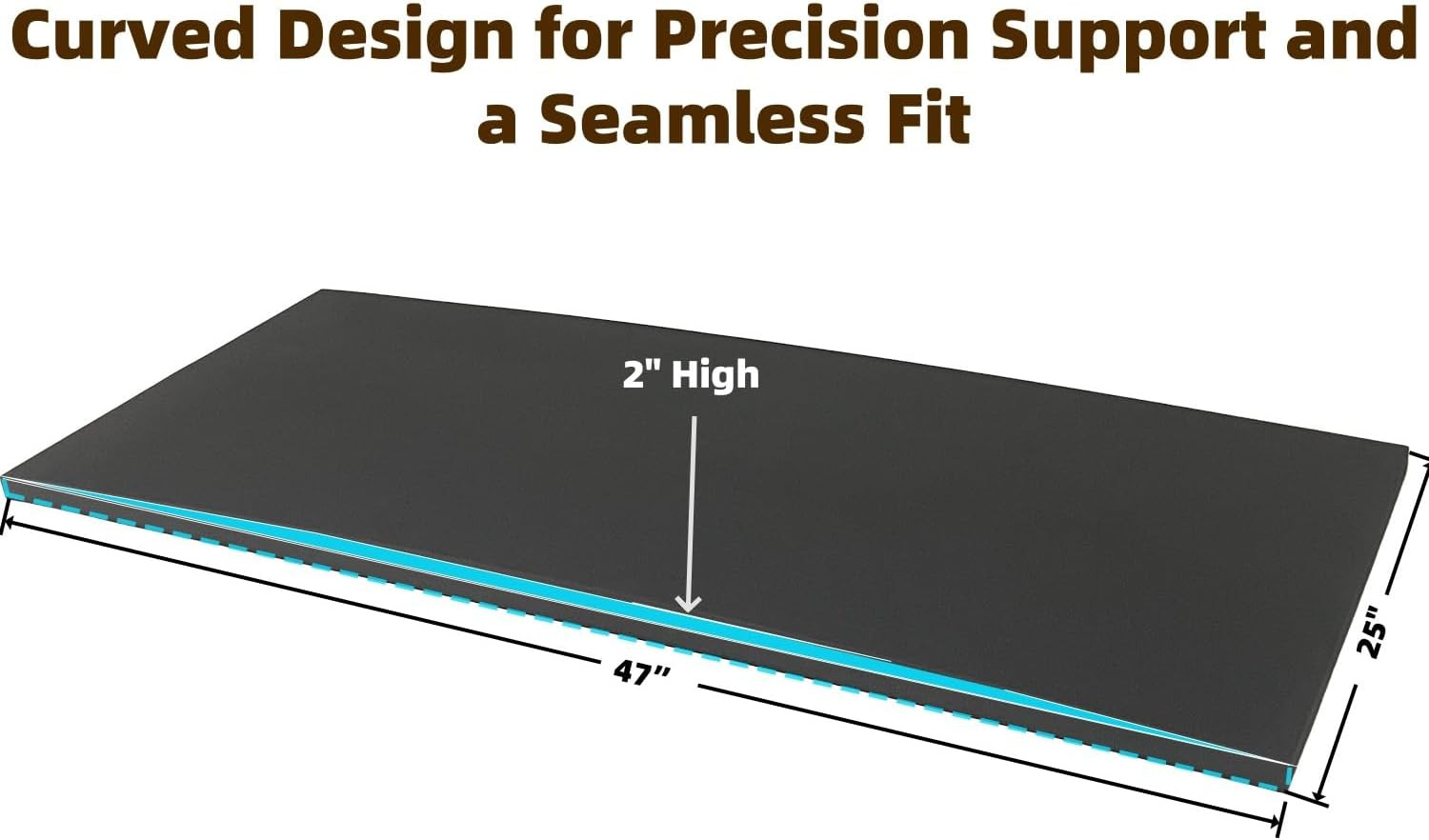 High-Density Foam Mattress Support Board for Sagging Beds, 47x25x2 Inch